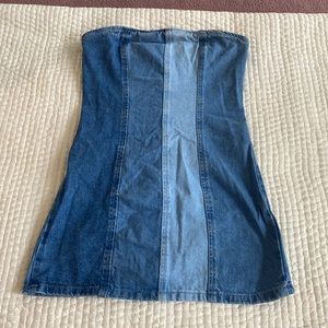 Denim mini dress